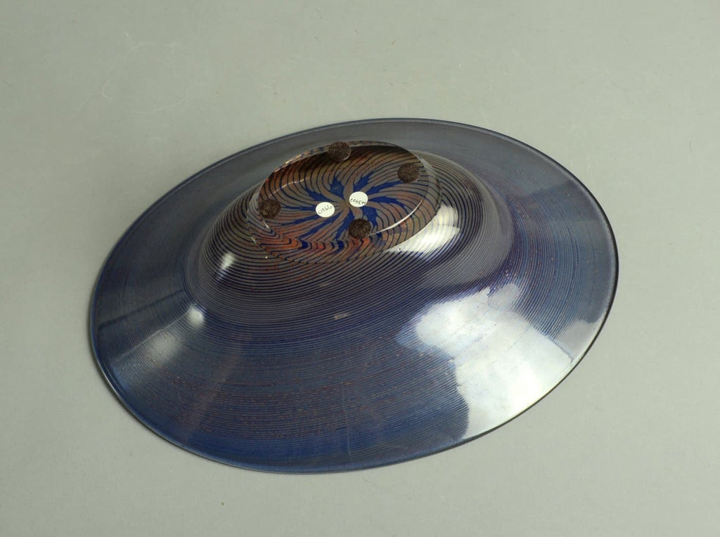 "Aqua graal" glass bowl by Edward Hald for Orrefors N3407 - Freeforms