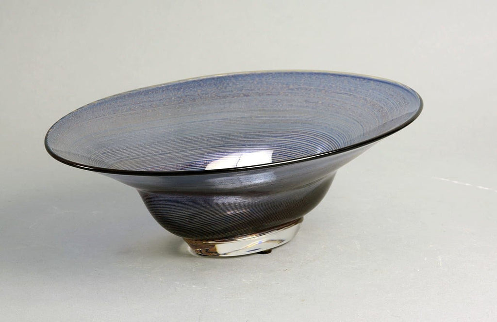 "Aqua graal" glass bowl by Edward Hald for Orrefors N3407 - Freeforms