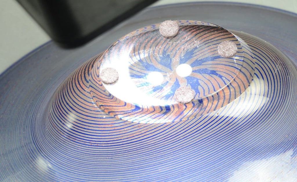 "Aqua graal" glass bowl by Edward Hald for Orrefors N3407 - Freeforms