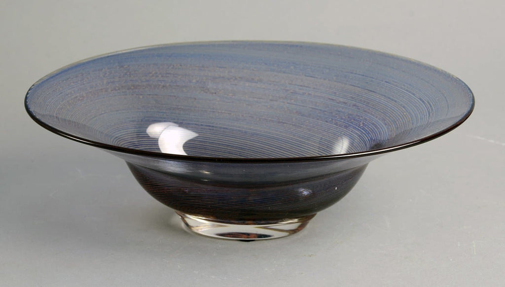 "Aqua graal" glass bowl by Edward Hald for Orrefors N3407 - Freeforms