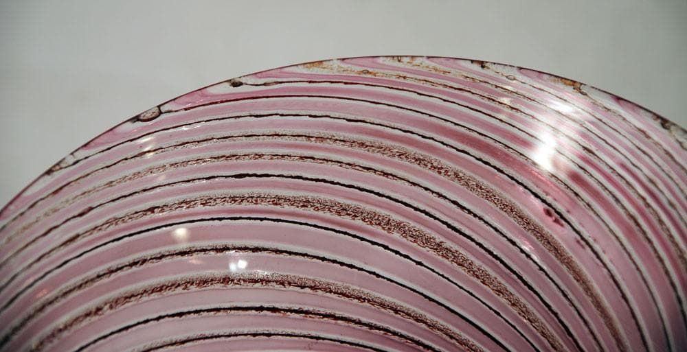 "Aqua Graal" glass footed bowl by Edward Hald for Orrefors N3406 - Freeforms