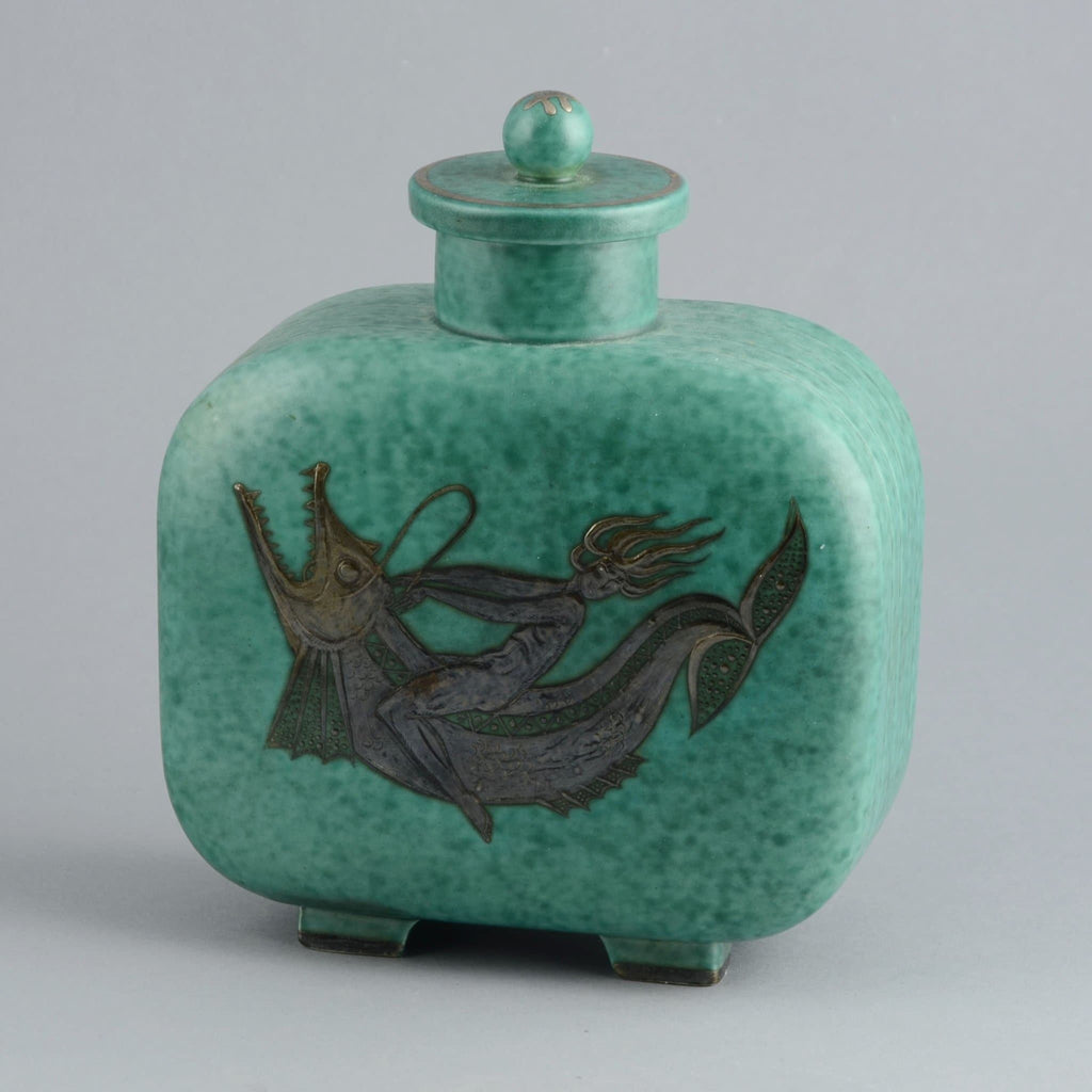 "Argenta" lidded jar by Wilhelm Kage for Gustavsberg C5436 - Freeforms