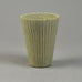Arne Bang, Denmark, fluted vase with off white glaze
