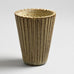 Arne Bang, Denmark, fluted vase with pale brown glaze F8088