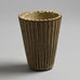 Arne Bang, Denmark, fluted vase with pale brown glaze F8088