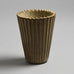 Arne Bang, Denmark, fluted vase with pale brown glaze F8088