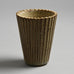 Arne Bang, Denmark, fluted vase with pale brown glaze F8088