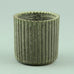 Arne Bang, Denmark ribbed vase for sale with pale olive crystalline glaze