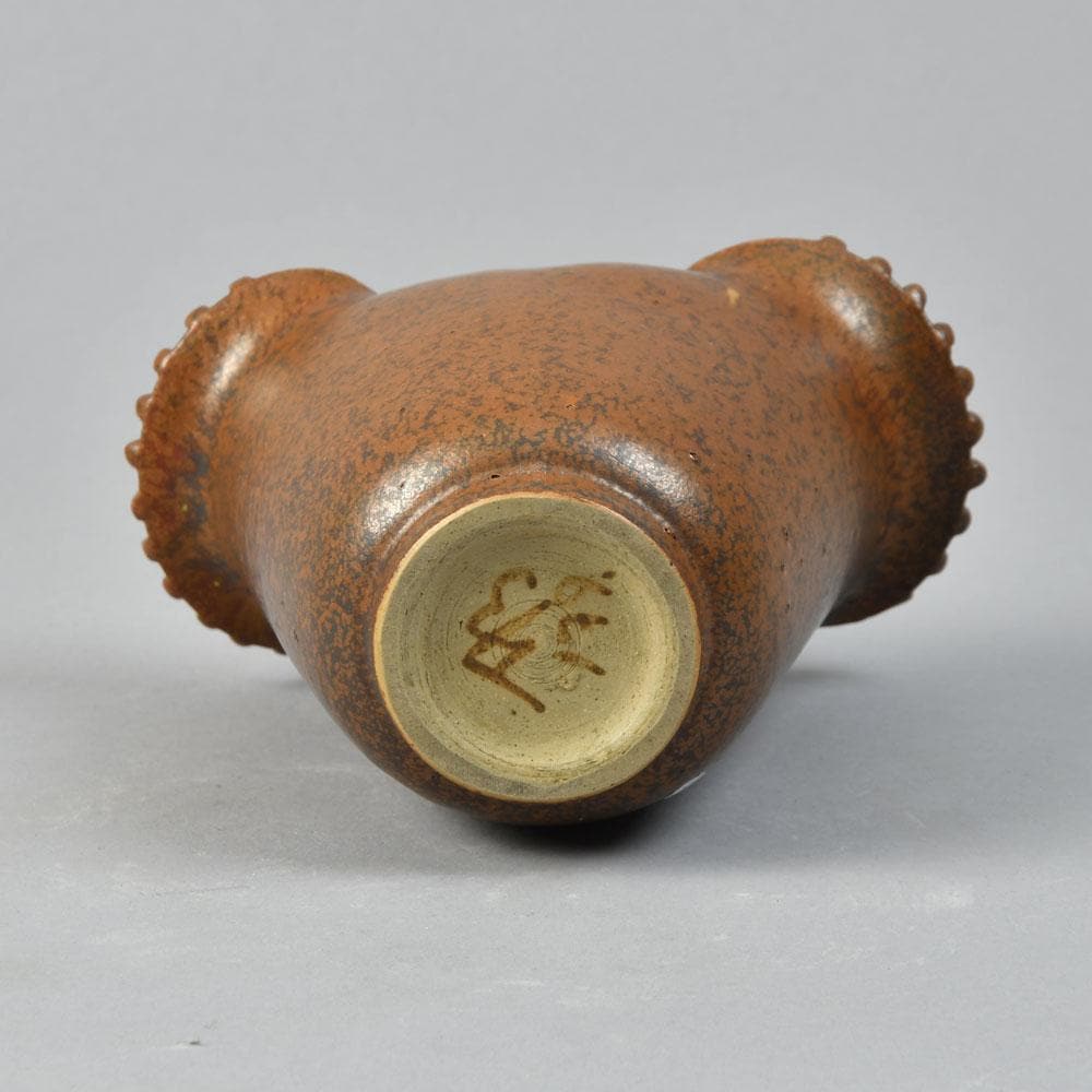 Arne Bang, Denmark , stoneware vase with matte brown glaze A1743