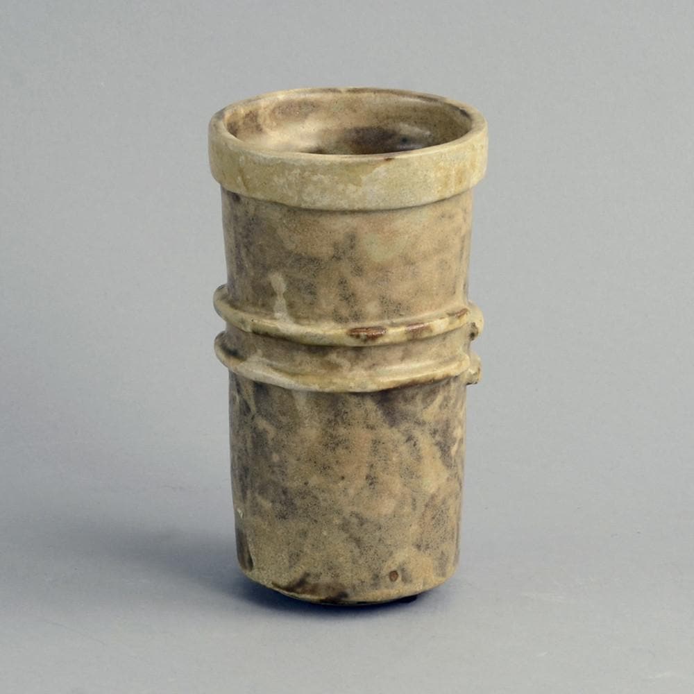 Brown stoneware vase by Bode Willumsen