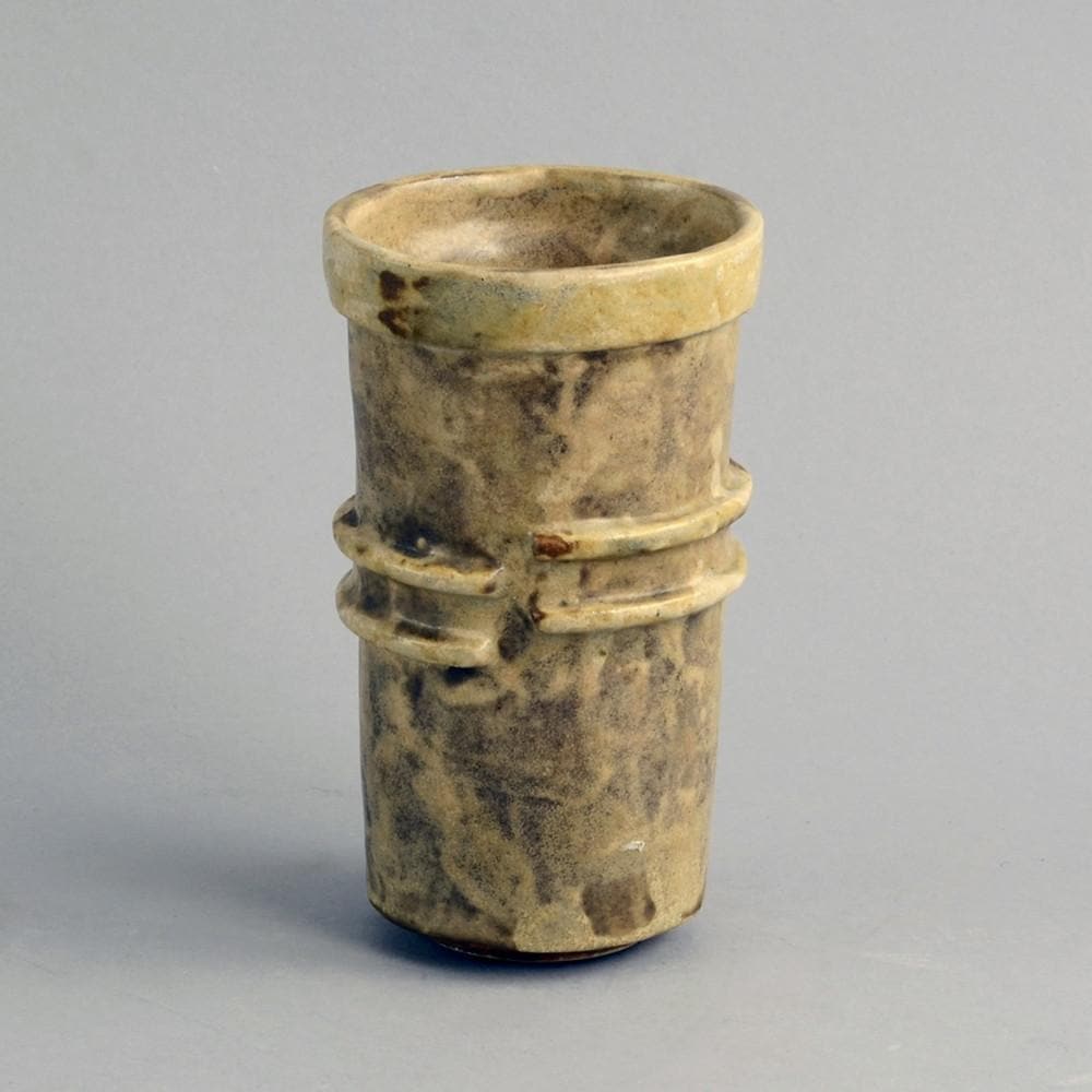 Brown stoneware vase by Bode Willumsen