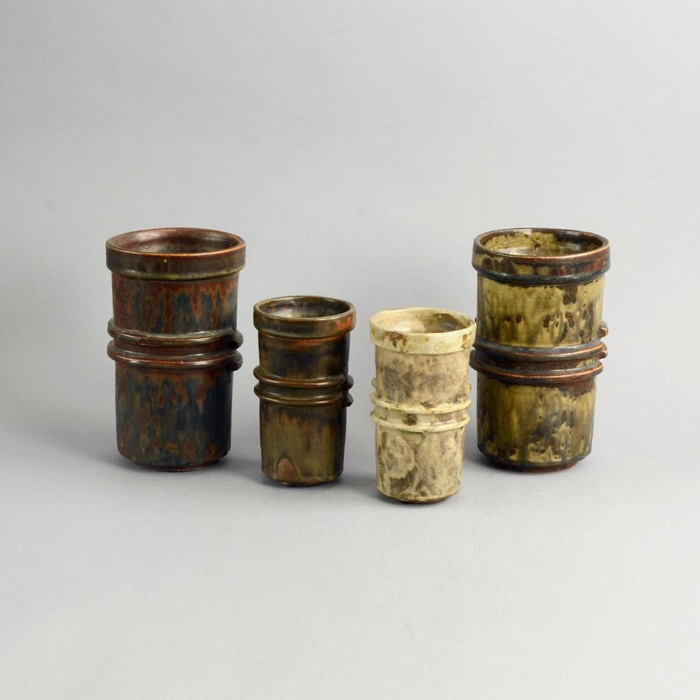 Brown stoneware vases by Bode Willumsen