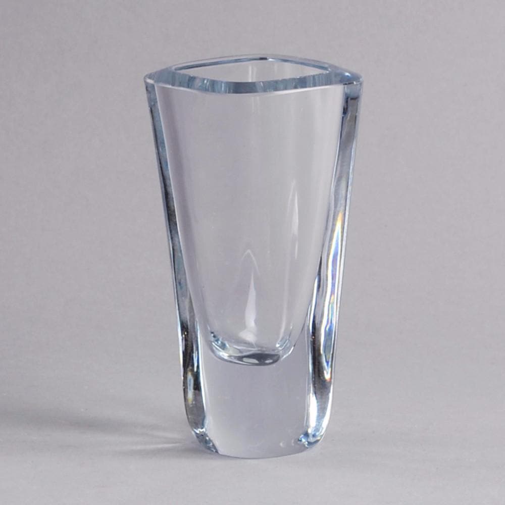 Asta Stromberg for Strombergshyttan clear glass square vase N7018 - Freeforms