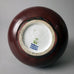 Axel Salto Triple gourd vase with oxblood glaze for Royal Copenhagen N8932 - Freeforms