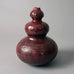 Axel Salto Triple gourd vase with oxblood glaze for Royal Copenhagen N8932 - Freeforms