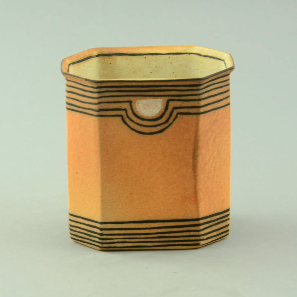 Beate Andersen, vase with peach matte glaze D6159 - Freeforms