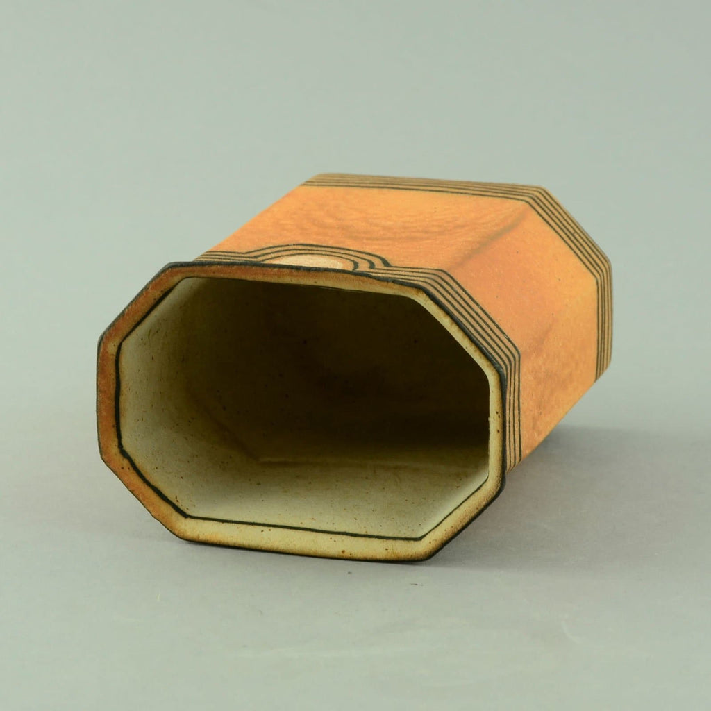 Beate Andersen, vase with peach matte glaze D6159 - Freeforms