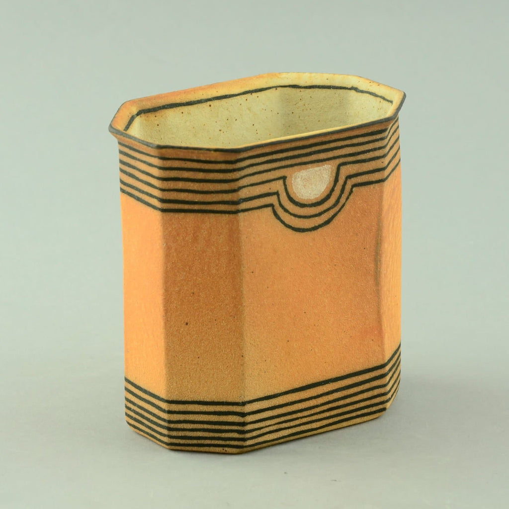 Beate Andersen, vase with peach matte glaze D6159 - Freeforms