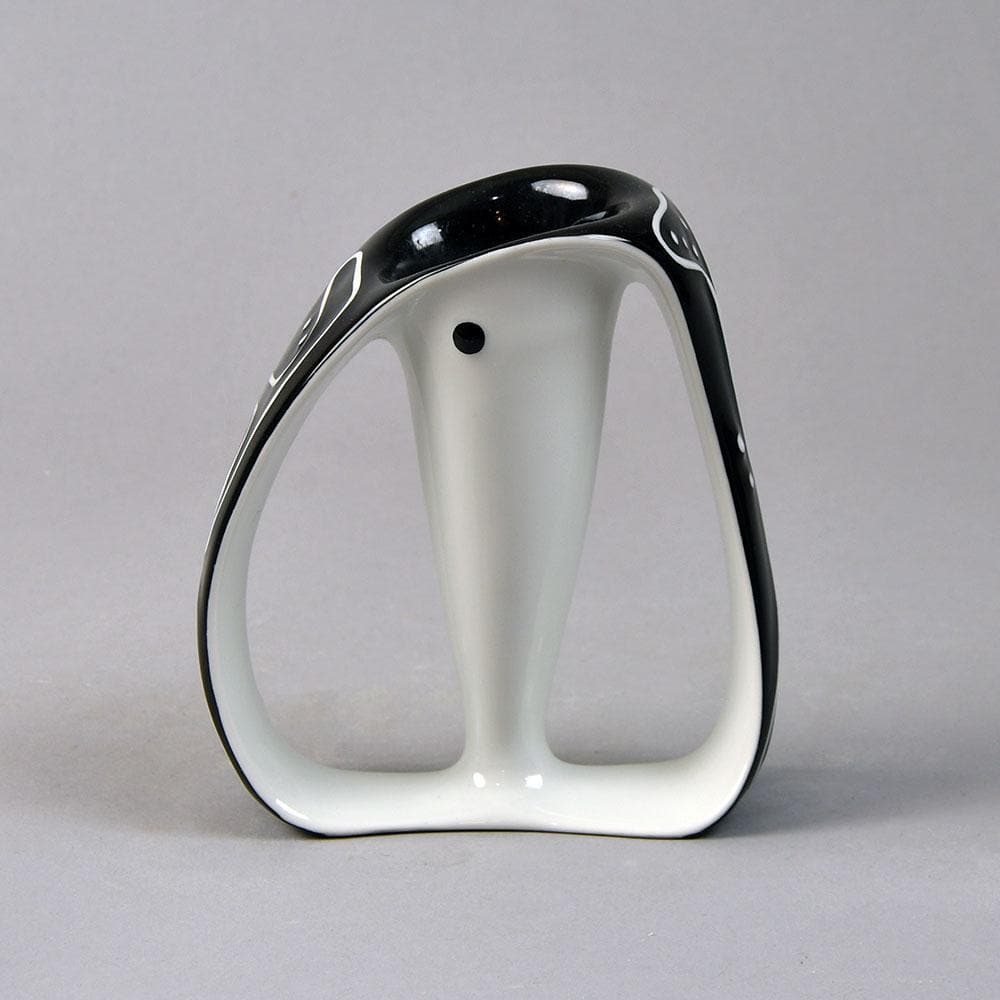 Beate Kuhn for Rosenthal black and white porcelain vase G9132 - Freeforms