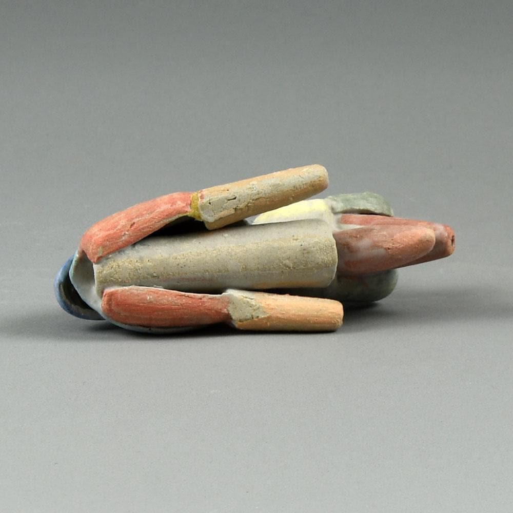 Beate Kuhn, Germany, unique monster figure with mulitcolored glaze E7416 - Freeforms