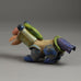 Beate Kuhn, Germany, unique monster figure with mulitcolored glaze E7423 - Freeforms