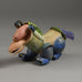 Beate Kuhn, Germany, unique monster figure with mulitcolored glaze E7423 - Freeforms