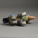 Beate Kuhn, Germany, unique monster figure with mulitcolored glaze E7423 - Freeforms