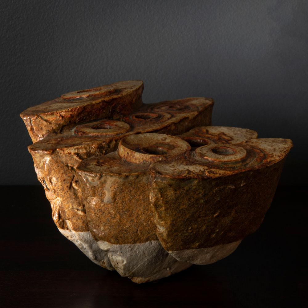 Bernard Rooke, UK, sculptural vessel with multiple openings D6038 - Freeforms