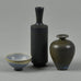 Berndt Friberg for Gustavsberg bowl with pale blue-gray haresfur glaze F8216 - Freeforms