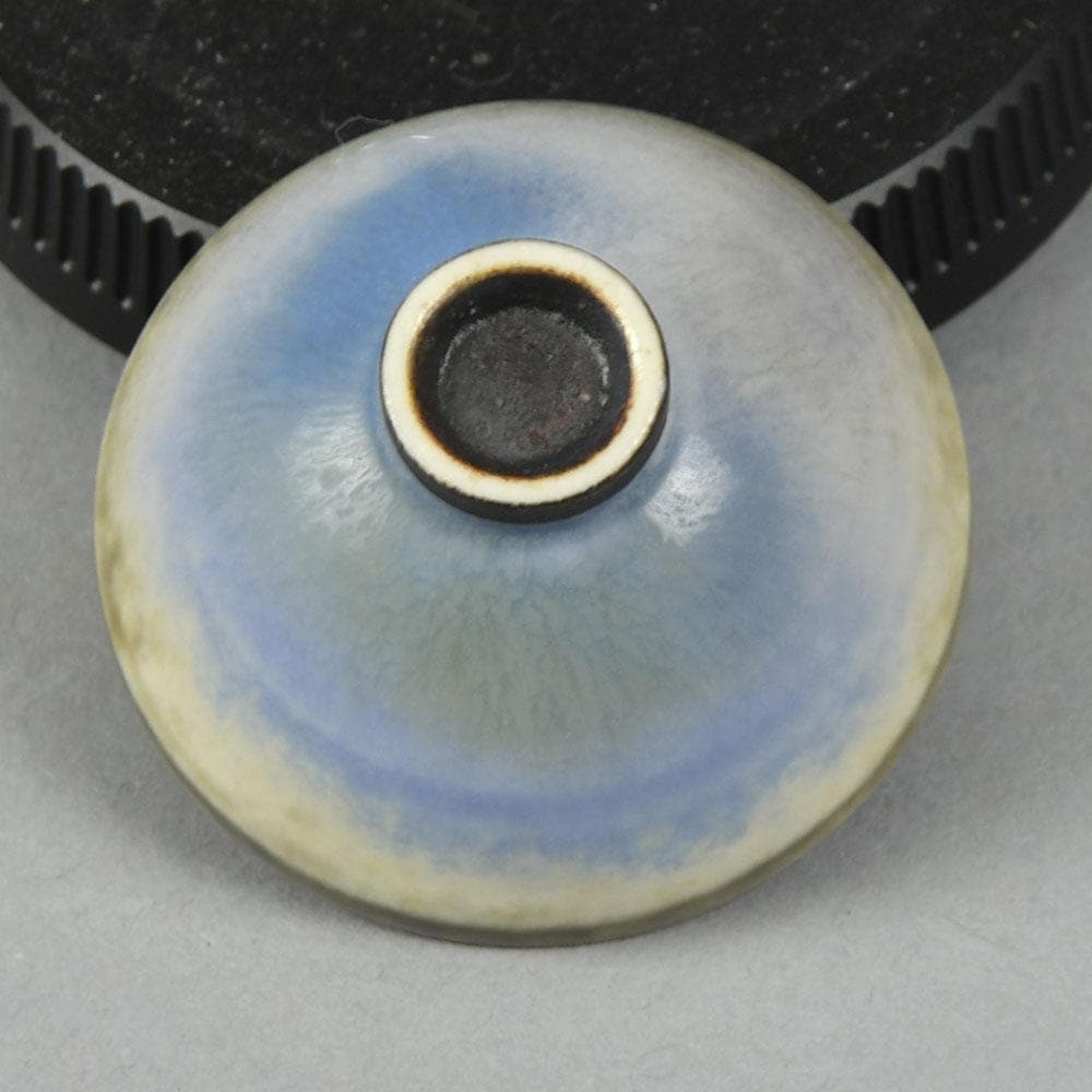 Berndt Friberg for Gustavsberg bowl with pale blue-gray haresfur glaze F8216 - Freeforms