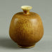 Berndt Friberg for Gustavsberg, cabinet vase with golden brown haresfur glaze D6327 - Freeforms
