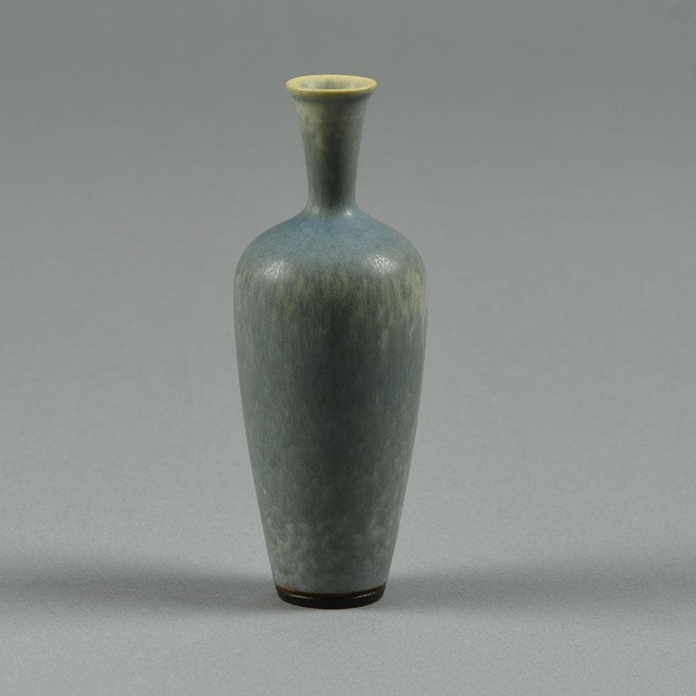 Berndt Friberg for Gustavsberg cabinet vase with gray glaze F8148 - Freeforms