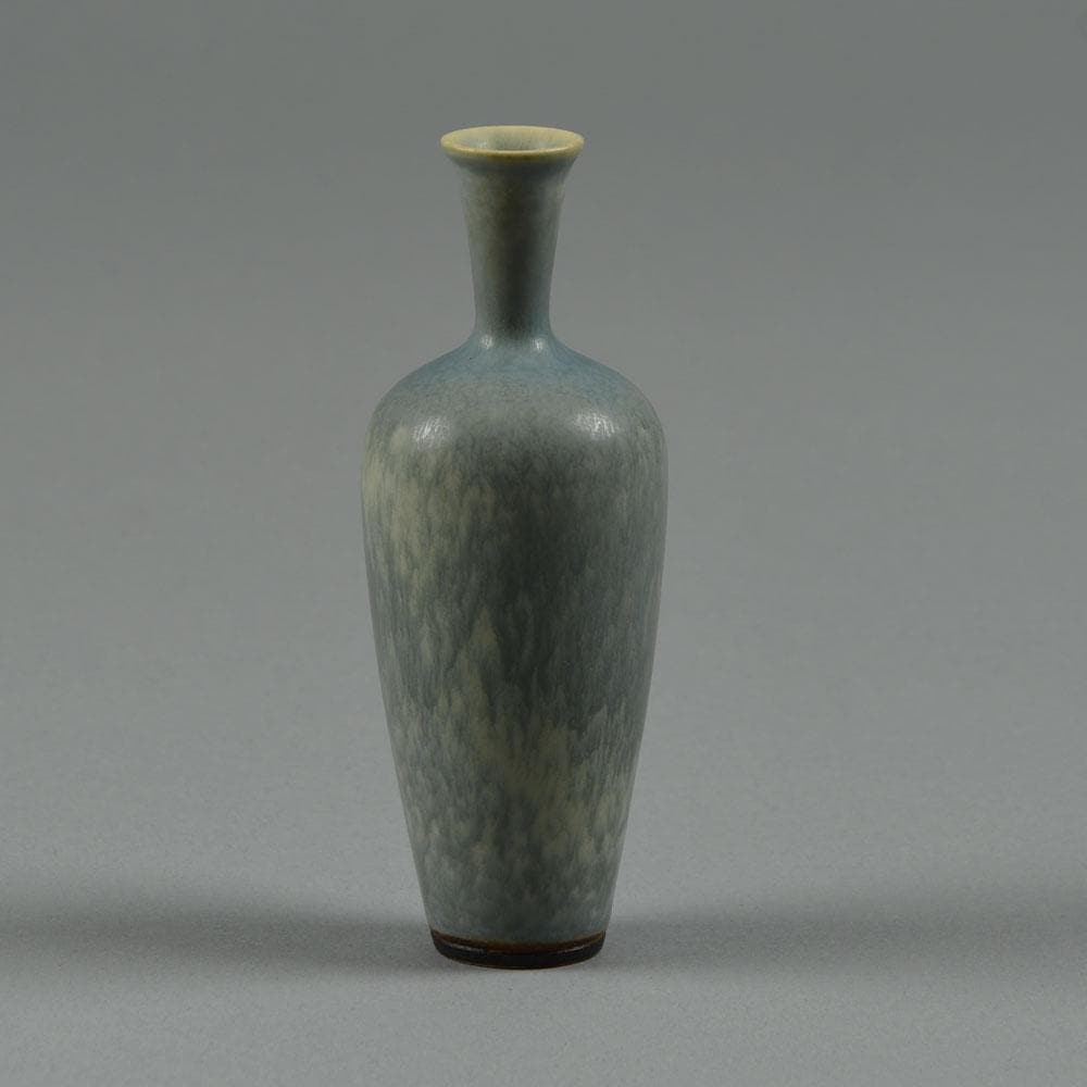 Berndt Friberg for Gustavsberg cabinet vase with gray glaze F8148 - Freeforms