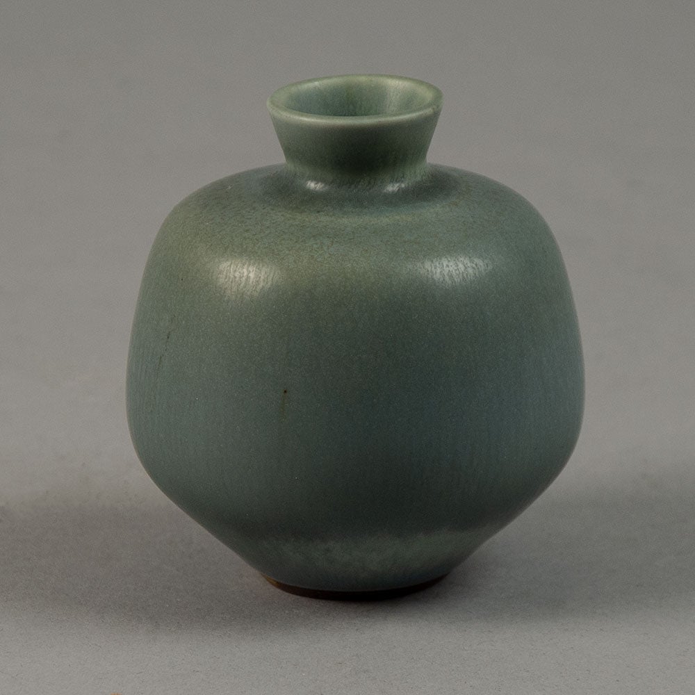 Berndt Friberg for Gustavsberg cabinet vase with pale blue glaze G9375 - Freeforms