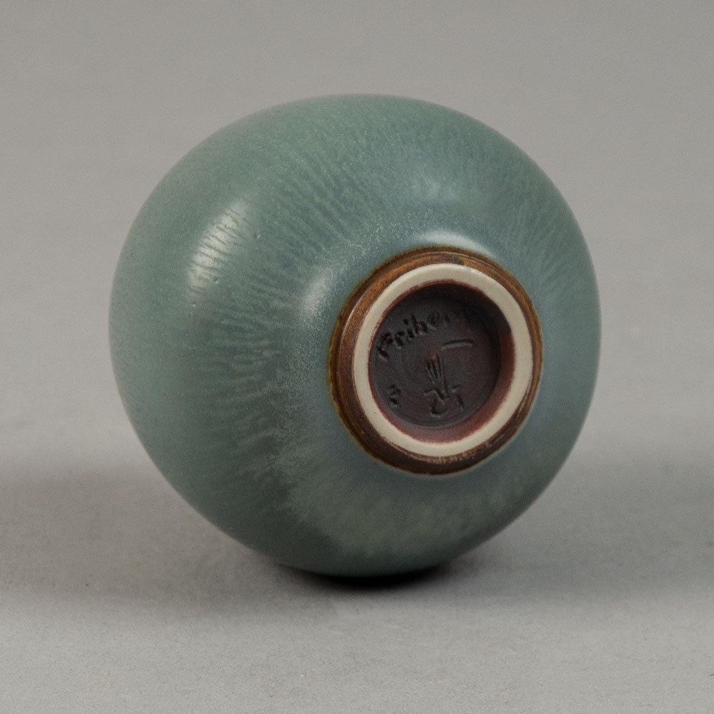 Berndt Friberg for Gustavsberg cabinet vase with pale blue glaze G9375 - Freeforms