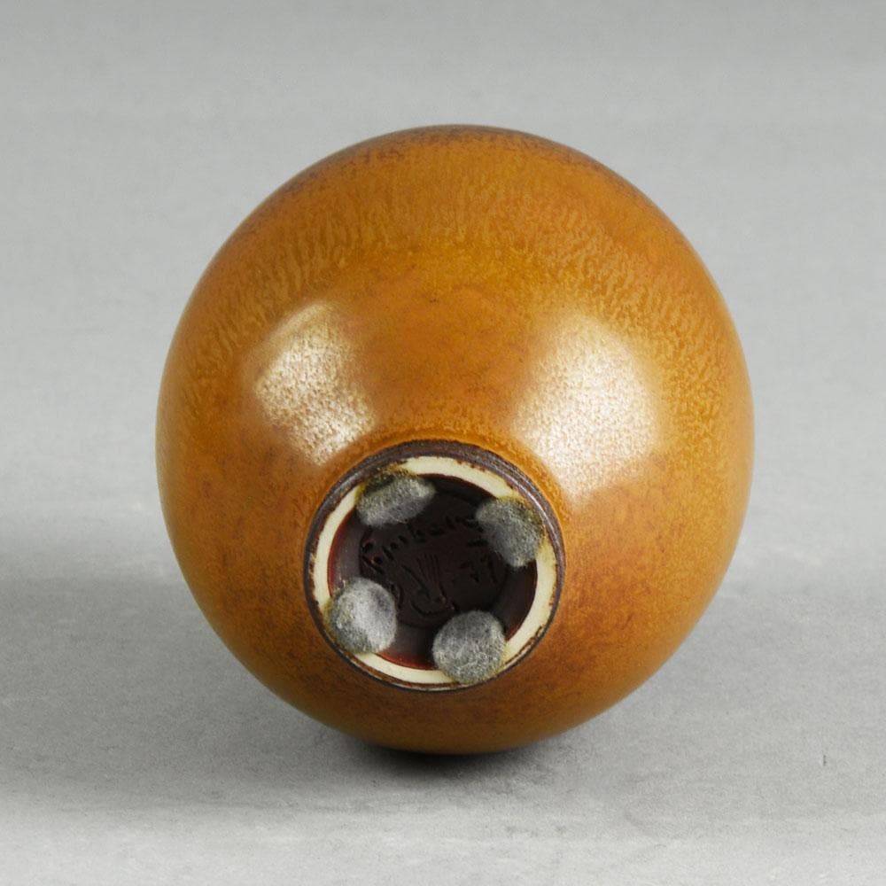 Berndt Friberg for Gustavsberg, egg-shaped vase with brown haresfur glaze E7331 - Freeforms