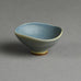 Berndt Friberg for Gustavsberg miniature bowl with pale blue gray haresfur glaze F8115 - Freeforms
