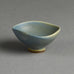 Berndt Friberg for Gustavsberg miniature bowl with pale blue gray haresfur glaze F8115 - Freeforms