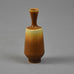 Berndt Friberg for Gustavsberg miniature vase with brown haresfur glaze F8154 - Freeforms