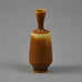 Berndt Friberg for Gustavsberg miniature vase with brown haresfur glaze F8154 - Freeforms
