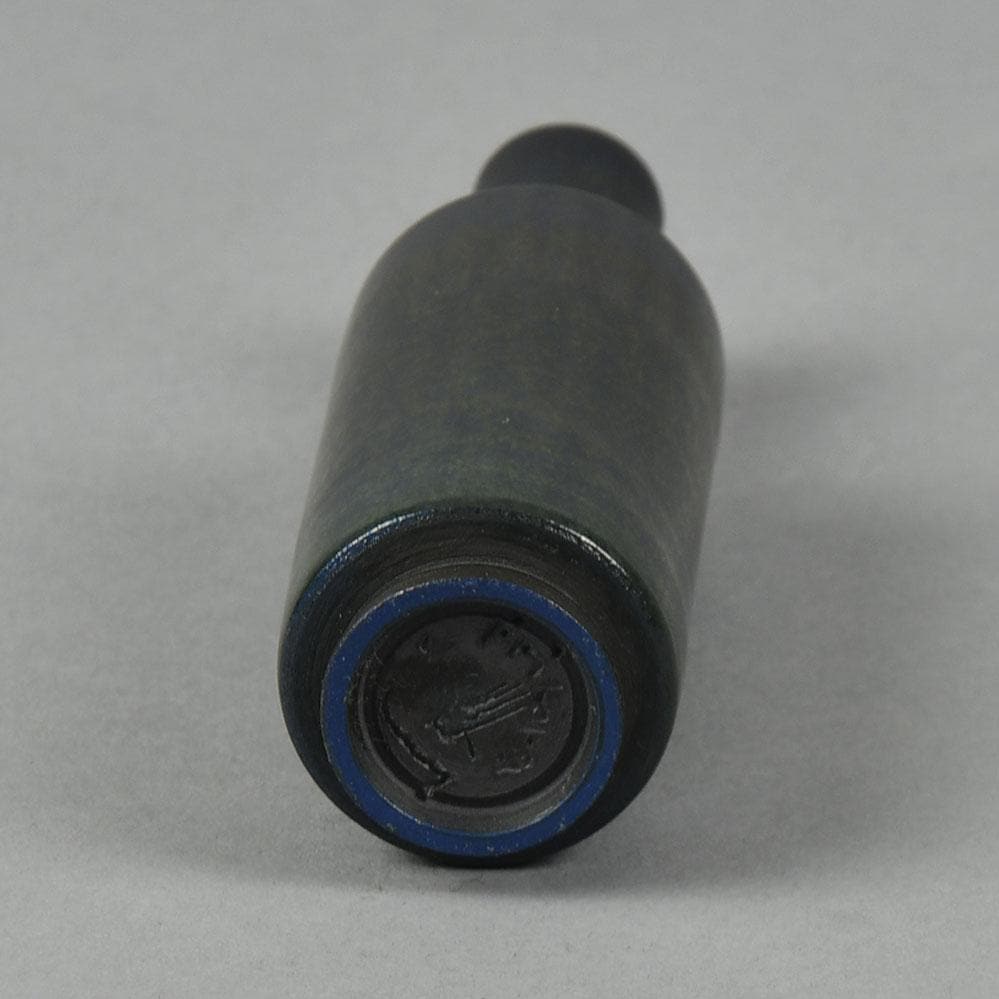 Berndt Friberg for Gustavsberg miniature vase with dark blue haresfur glaze F8204 - Freeforms