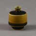 Berndt Friberg for Gustavsberg, miniature vase with yellow ochre glaze D6361 - Freeforms