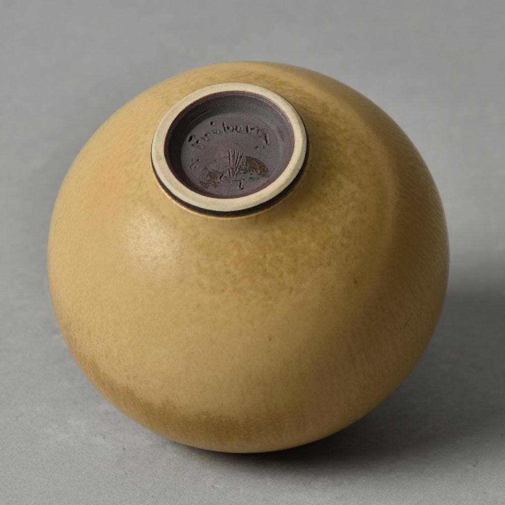 Berndt Friberg for Gustavsberg small vase with pale brown haresfur glaze F8325 - Freeforms