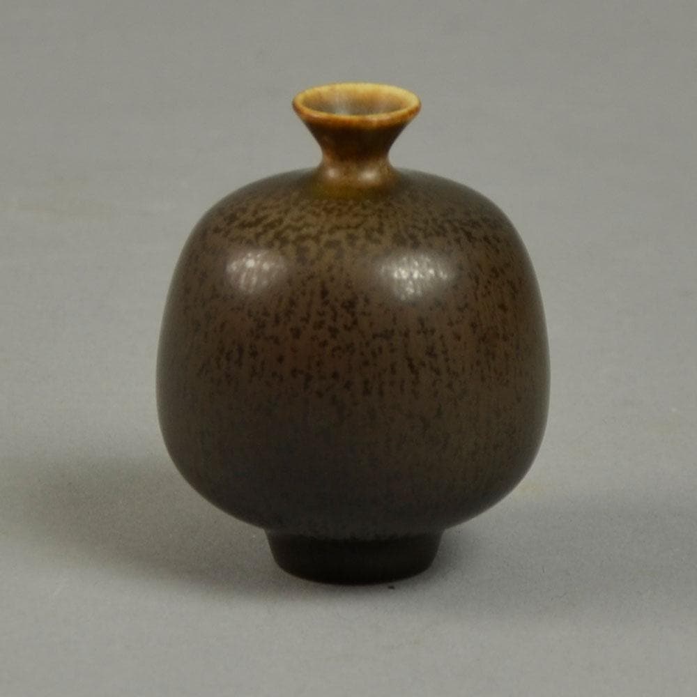Berndt Friberg for Gustavsberg, Sweden, vase with brown glaze F8153 - Freeforms