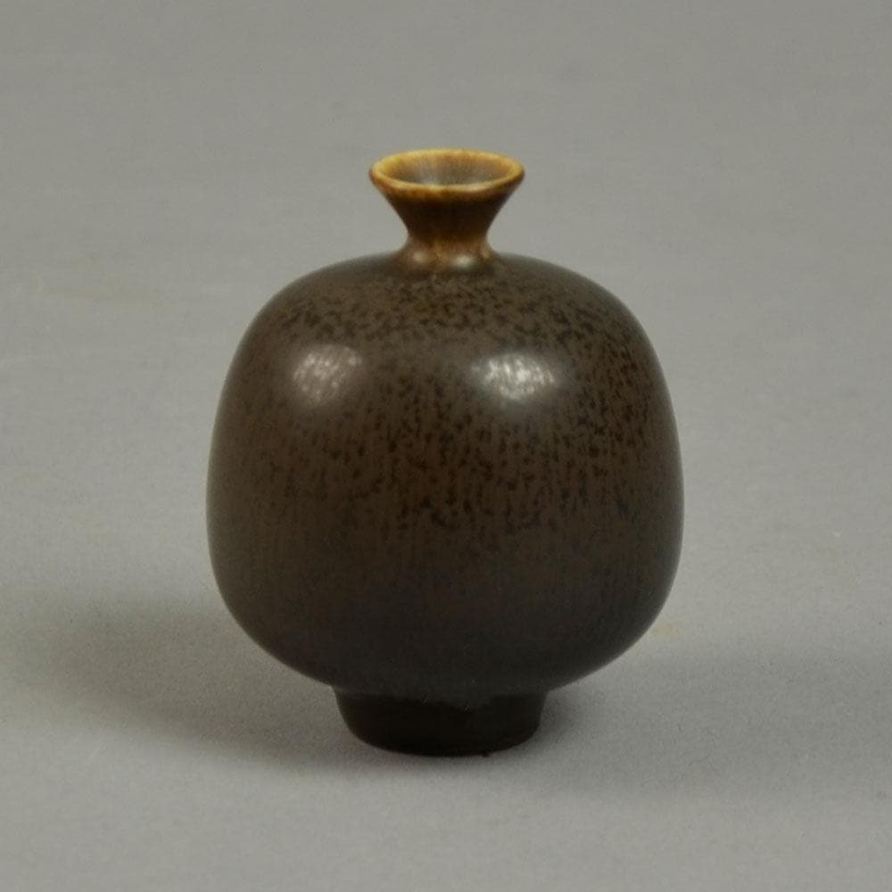 Berndt Friberg for Gustavsberg, Sweden, vase with brown glaze F8153 - Freeforms