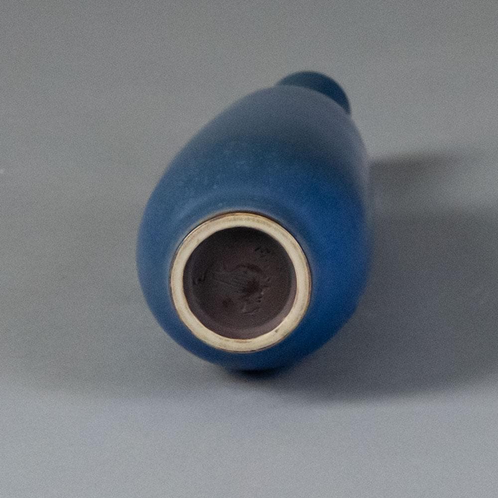 Berndt Friberg for Gustavsberg, unique stoneware vase with blue haresfur glaze G9231 - Freeforms