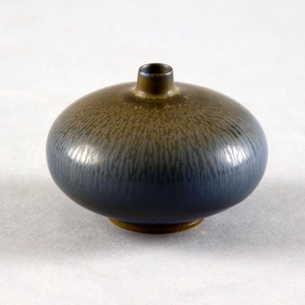 Berndt Friberg for Gustavsberg, vase with blue haresfur glaze D6251 - Freeforms