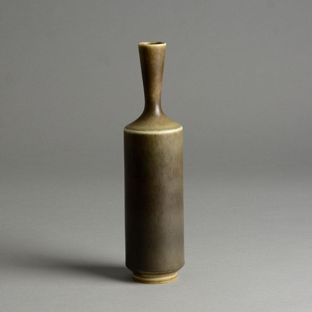 Berndt Friberg for Gustavsberg, vase with brown haresfur glaze D6378 - Freeforms