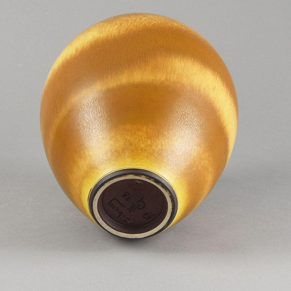 Berndt Friberg for Gustavsberg vase with brown haresfur glaze F8285 - Freeforms