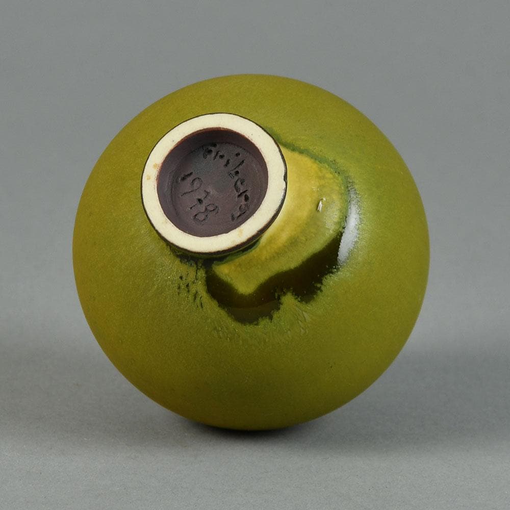 Berndt Friberg for Gustavsberg vase with yellow haresfur glaze F8149 - Freeforms